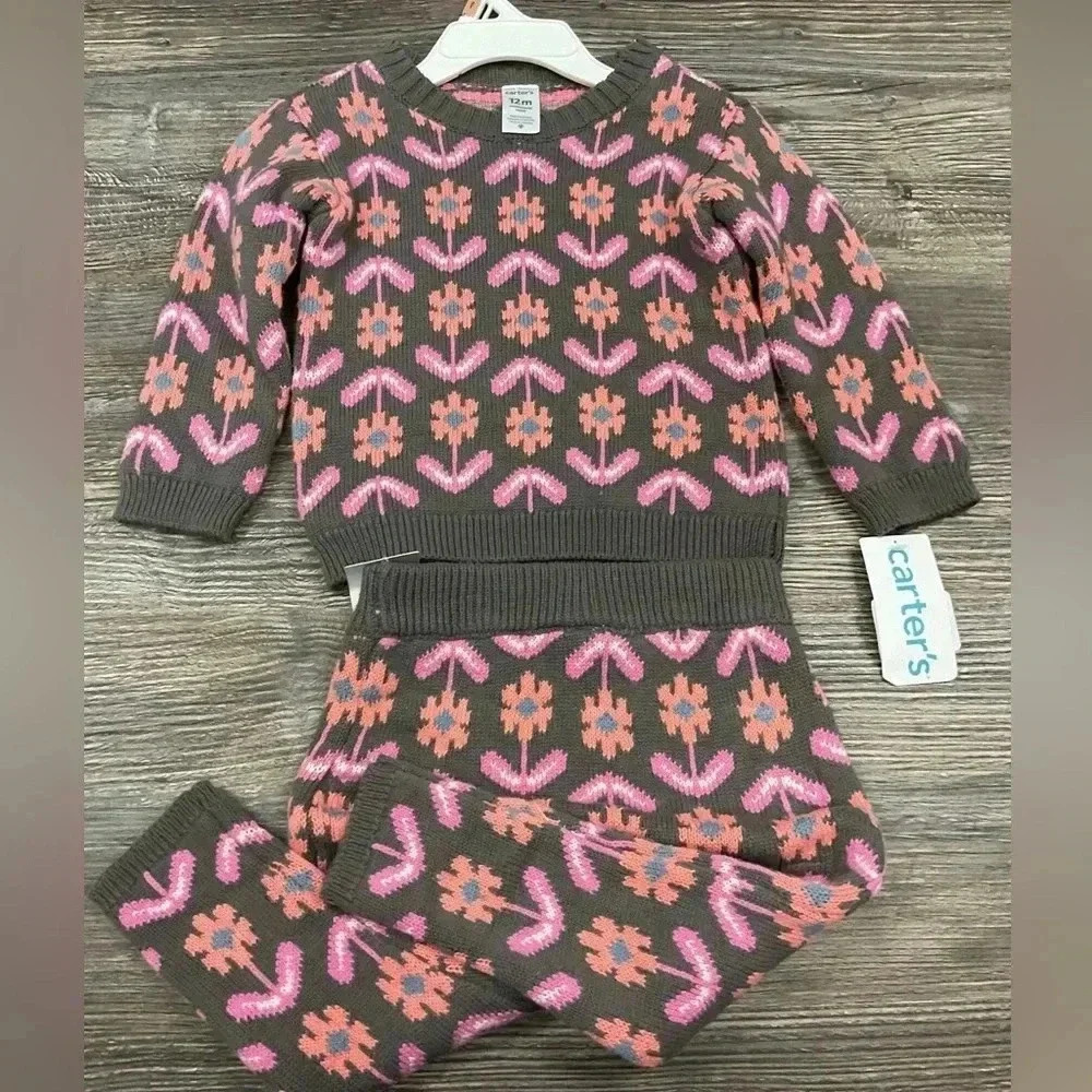 Carter’s 2 Piece Knit Sweater Set. Size 18 Month. NWT
